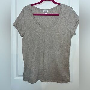 Ambiance Apparel Brown Scoop Neck Cotton Spandex Short Sleeve Chico Top - Sz 2X